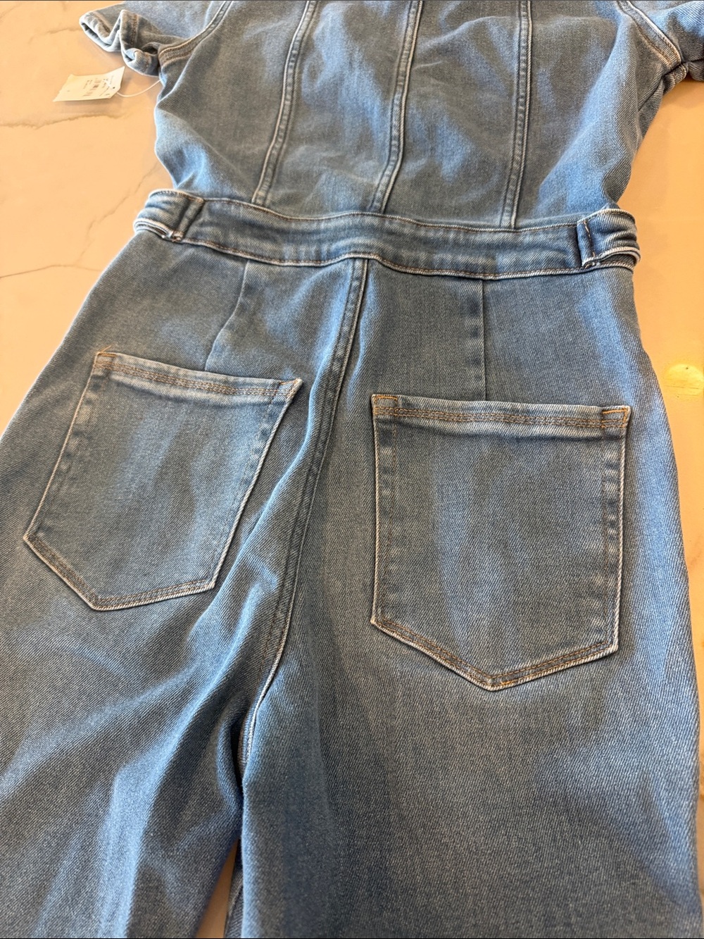 ✈️Good American Light Blue Denim Jumpsuit Romper - Picture 10 of 10